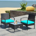 3-Piece Patio Rattan Furniture Set with Coffee Table product image