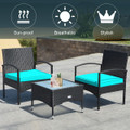 3-Piece Patio Rattan Furniture Set with Coffee Table product image