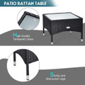 3-Piece Patio Rattan Furniture Set with Coffee Table product image
