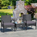 3-Piece Patio Rattan Furniture Set with Coffee Table product image