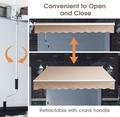 Retractable 10' x  8' Crank Handle Patio Awning product image