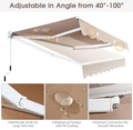 Retractable 10' x  8' Crank Handle Patio Awning product image