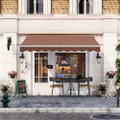 Retractable 10' x  8' Crank Handle Patio Awning product image