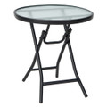 Patio Side Table with Tempered Glass Tabletop product image