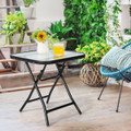 Patio Side Table with Tempered Glass Tabletop product image