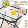 Patio Side Table with Tempered Glass Tabletop product image