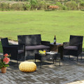 Rattan Outdoor 8-Piece Beige Cushion Patio Set product image