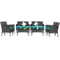Rattan Outdoor 8-Piece Beige Cushion Patio Set product image