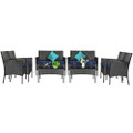Rattan Outdoor 8-Piece Beige Cushion Patio Set product image