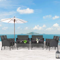 Rattan Outdoor 8-Piece Beige Cushion Patio Set product image