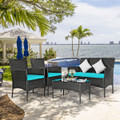 Rattan Outdoor 8-Piece Beige Cushion Patio Set product image