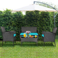 Rattan Outdoor 8-Piece Beige Cushion Patio Set product image