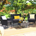 Rattan Outdoor 8-Piece Beige Cushion Patio Set product image