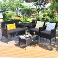 Rattan Outdoor 8-Piece Beige Cushion Patio Set product image