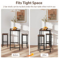 3-Piece Counter Height Table Set with with Non-Slip Footpads product image