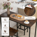 3-Piece Counter Height Table Set with with Non-Slip Footpads product image