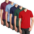 Men’s Short Sleeve Pique Polo Shirt (5-Pack) product image