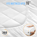 100% Waterproof Quilted Mattress Pad, Soft & Noiseless Topper product image