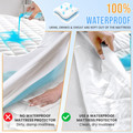 100% Waterproof Quilted Mattress Pad, Soft & Noiseless Topper product image