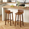 29" Mid Century Wood Bar Stools (Set of 2 or 4) product image
