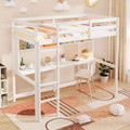 Twin Size Loft Bed with Desk and Shelves product image