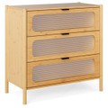Mid-Century 3-Drawer Dresser with Solid Bamboo Frame product image