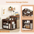 3-Tier Rolling Side End Table product image