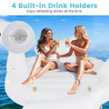 Inflatable Swan Pool Float with Cup Holder and Electric Pump product image