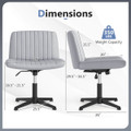 Cross Leg Desk Chair with Soft Cushion and Adjustable Height product image