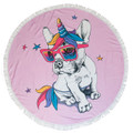 Round 61" Diameter Fringed Beach Towels product image