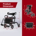 Rollator Walker with Foldable Design and Detachable Storage Bag product image
