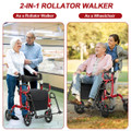 Rollator Walker with Foldable Design and Detachable Storage Bag product image