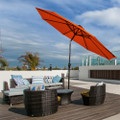 10-Foot Solar LED Tilt Patio Umbrella with Crank product image