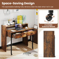39.5" Expandable Rolling Computer Desk with Monitor Shelf product image