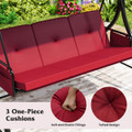 3-Seat Patio Swing with Canopy with Removable Cushions and Side Pocket product image