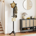 Solid Rubber Wood Coat Rack with 3 Adjustable Heights and 11 Hooks product image