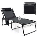 Oversize Folding Chaise Lounge with Adjustable Backrest and Footrest product image