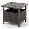 Outdoor Side Table with Umbrella Hole product image