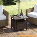 Outdoor Side Table with Umbrella Hole product image