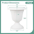 18" Tall Vintage Planter Set with Pedestal Base (2- or 4-Piece) product image