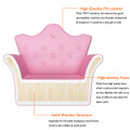 Kids Princess Sofa Armchair with Ottoman product image