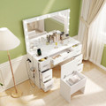 Vanity Desk with Mirror and Stool  product image