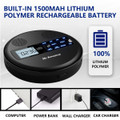 Rechargeable Portable CD Player with Dual Speakers and Anti Skip,CD,Dual Bluetooth,FM Transmission,USB,AUX,LCD Display,Backlit Button,Repeat-Black product image