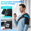 Electric Wireless Heating Vibration Shoulder Massager Brace Wrap with App Control,3 Levels Timer,LCD Display,Touch Detachable product image