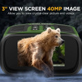 4K Night Vision Binoculars IR 8X Digital Zoom Rechargeable 3inch HD Screen 40MP Photos 4K Video Infrared Full Dark View Scope Color Black product image