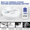 Rechargeable Portable CD Player with Dual Speakers and Anti Skip,CD,Dual Bluetooth,FM Transmission,USB,AUX,LCD Display,Backlit Button,Repeat-White product image