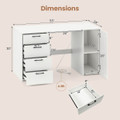 53" Computer Desk with Built-In Power Outlets  product image