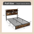 Bed Frame with Charging Station Headboad Shelves product image