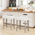 Counter Height Bar Stools with Rubber Wood Legs (2- or 4-Pack) product image