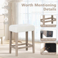 Counter Height Bar Stools with Rubber Wood Legs (2- or 4-Pack) product image
